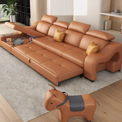 Large New Arrival Sofa Nordic Foldable Storage Floor Folding Living Room Sofa Modern Loveseat European Salon Meuble Furniture