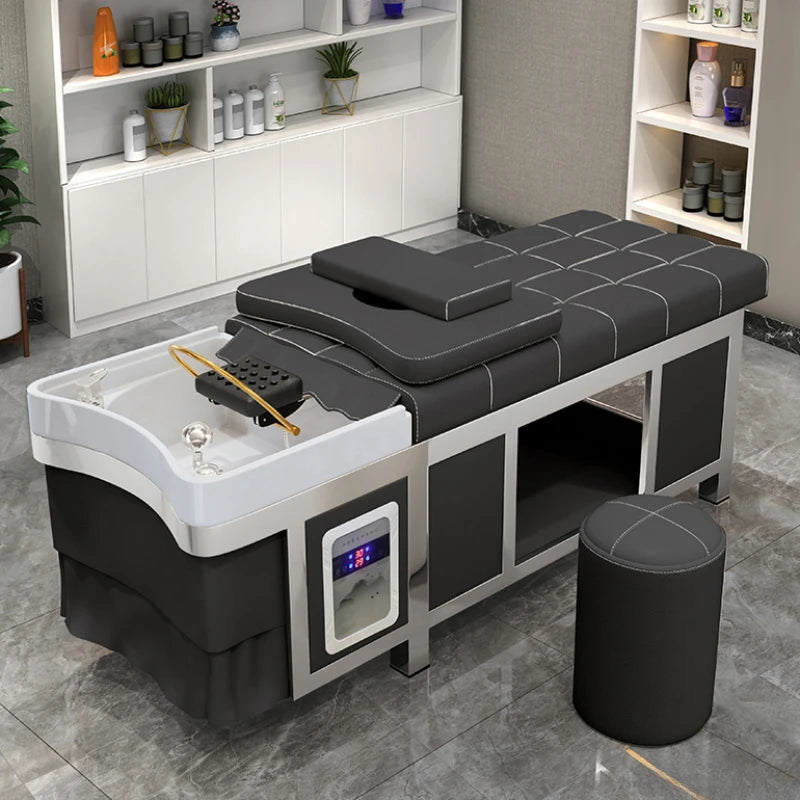 Water Circulation Shampoo Chair Hair Therapy Head Spa Hairwash Bed Stylist Hairdressing Lit Lavage De Cheveux Spa Furniture
