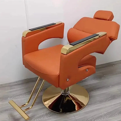 Luxury Barbershop Salon Chair – Leather Reclining, Swivel Hairdressing Chair, Barber Equipment