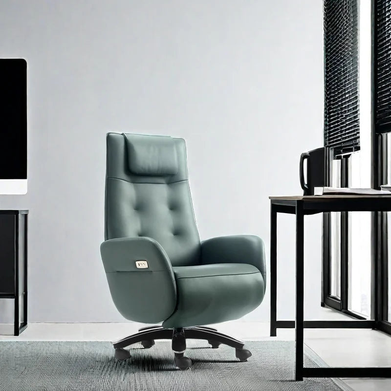 Reclining Rotating Chair: Comfortable Office &amp; Home Desk Armchair