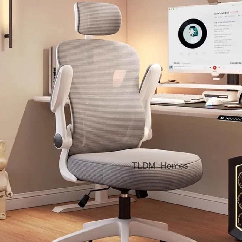 Ergonomic office chair with back support and cushion