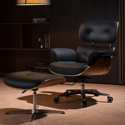 Nordic Luxury Office Chair Lumbar Support Comfort Leather Boss Office Chair Swivel Caster Wheels Silla Escritorio Furniture