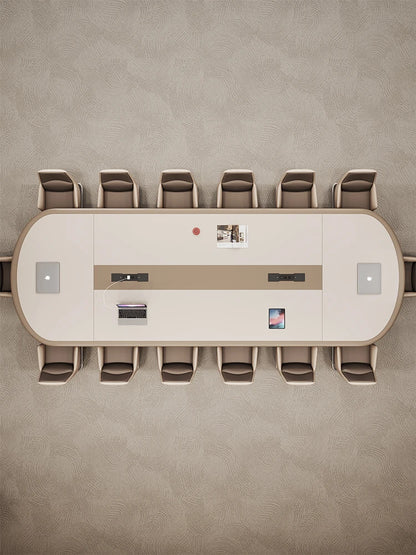 Lacquered conference table, large long table, simple modern desk, work table, meeting room, negotiation reception