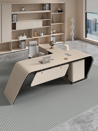 Minimalist Executive Desk: Simple and Professional Design for Home, Study, or Office