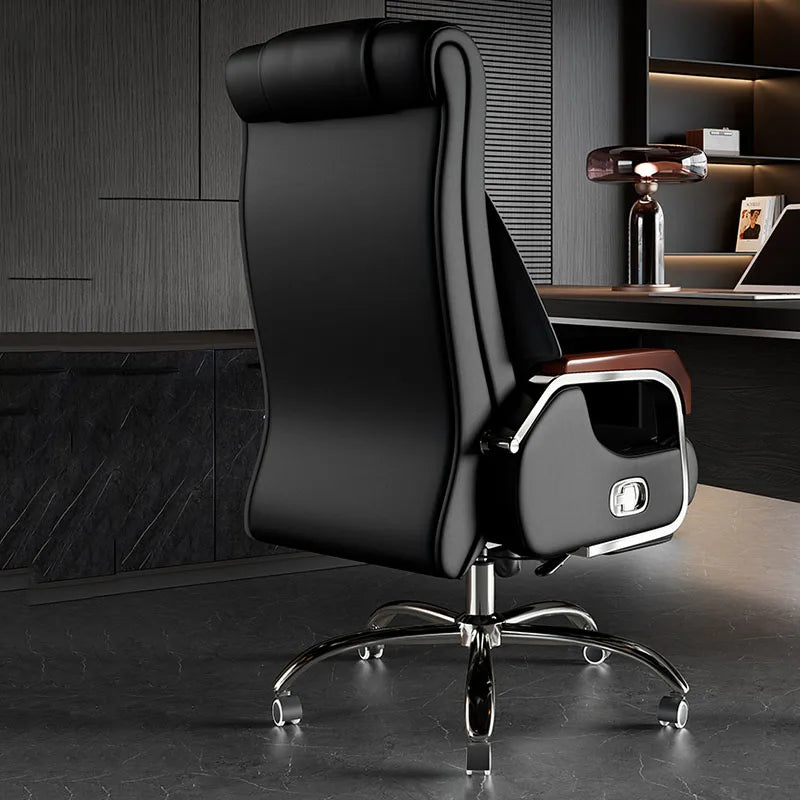 Leather Emperor Camp Office Chair – Cute, Relaxing Nordic Design