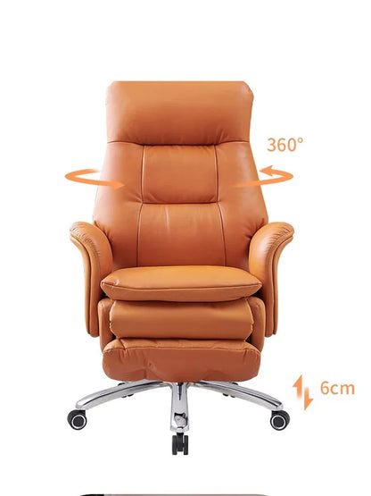 Luxurious Recliner Office Chair Leather Massage Computer Soft Home Gaming Chair Vanity Sillas De Oficina Office Furniture Girl