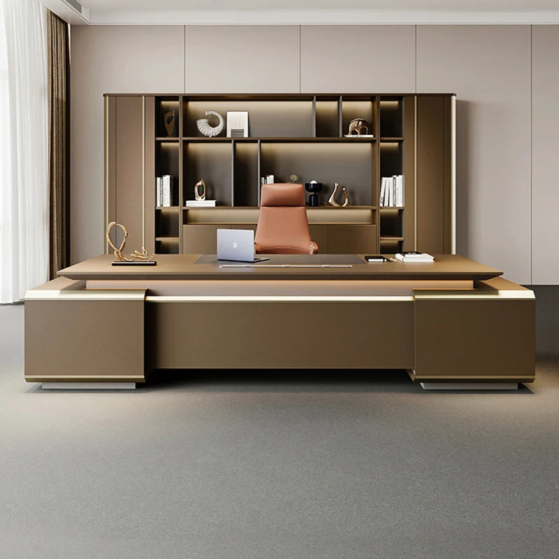 Study Office Desk Computer Standing Corner Bureau Gaming Executive Writing Desk Storage Modern Scrivania Ad Angolo Furniture