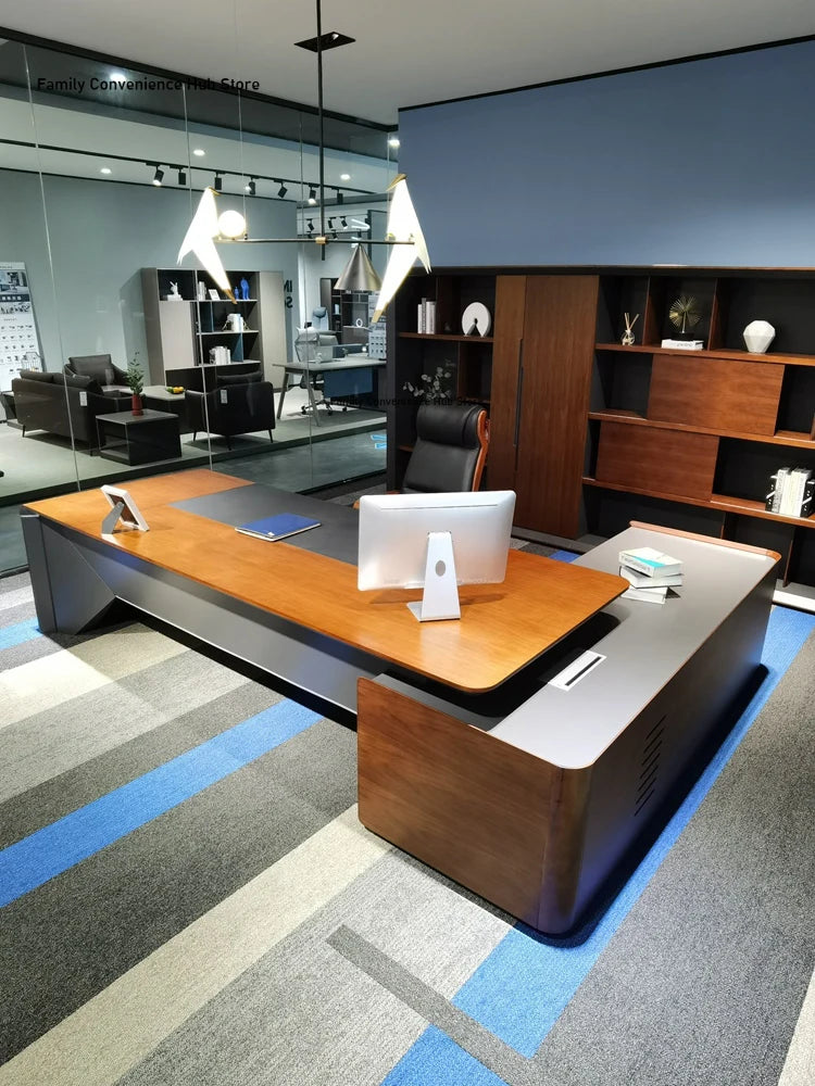 High-end Desk Boss Table President Table Simple Modern Desk Office Furniture Manager Table And Chair Combination