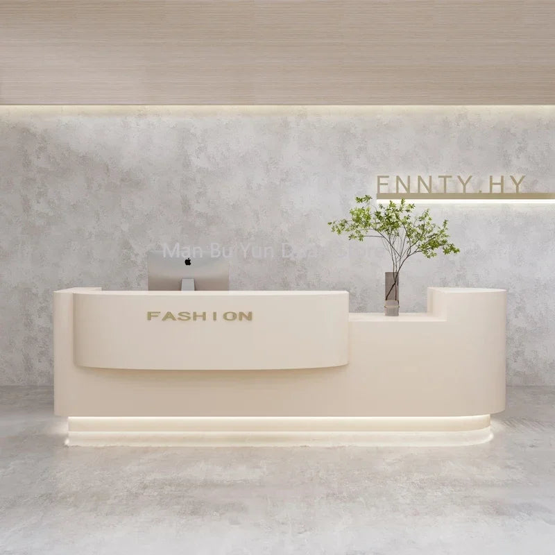 Modern Wooden Reception Desk &amp; Counter