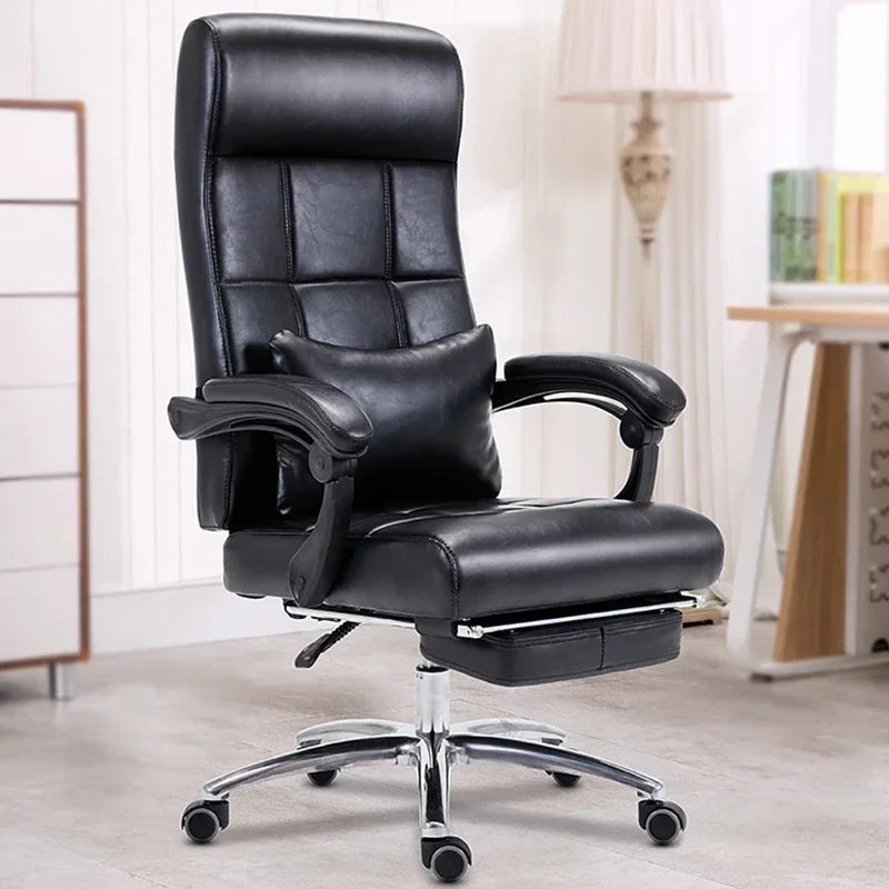 Luxury Gaming Office Chair with Footrest and Wheels