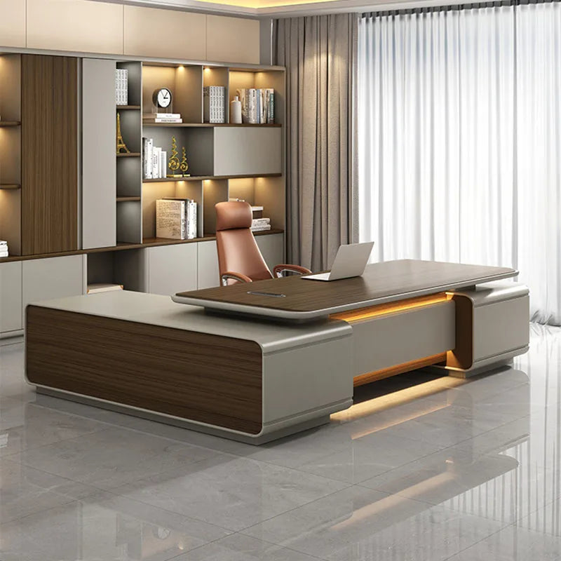 L-Shaped executive office desk