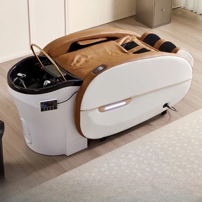 Water Circulation Shampoo Chair Electric Massage Hair Stylist Hairwash Bed Head Spa Lit Lavage De Cheveux Salon Furniture
