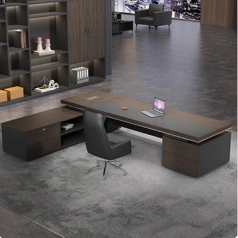 Luxury black study and gaming desk