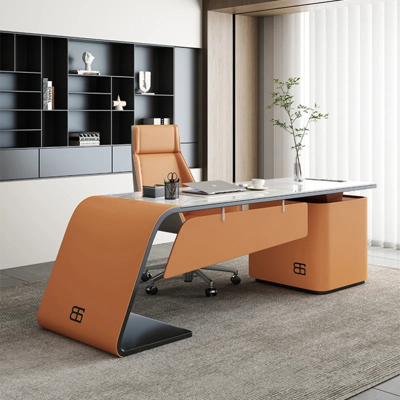 Luxury Wide Computer Desks Laptop Organizer Home Office Desk Study Standing Escritorios De Ordenador Modern Furniture