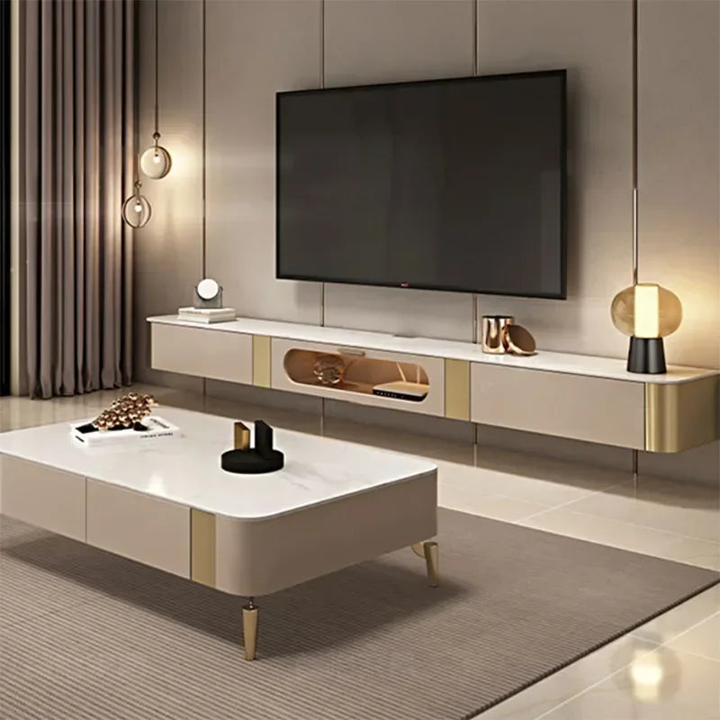 Hanging Console Tv Stands Mobile Shelf Solid Wood Monitor Cabinet Floor Tv Stands Lowboard Moveis Para Casa Salon Furniture