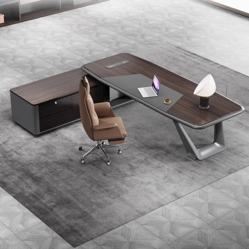 Standing Secretary Office Desks Reception Mid Century Laptop Dark Computer Desks Desktop Work Mesa De Escritorio Home Furniture