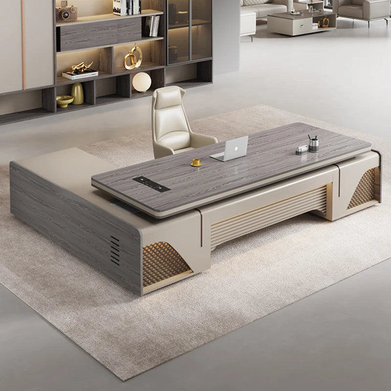 Meeting Office Desk with Filing Cabinets, Study, Reading & Gaming Desk, Sedentary & Standing