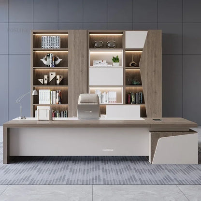 Minimalist Boss Single Desk Office Furniture Nordic Computer Desks Office Manager Table  Desk and Chair Set T T u