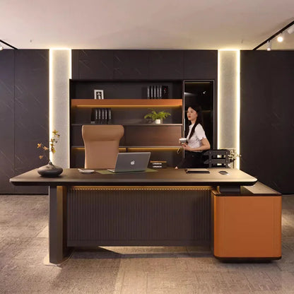 Luxury Ergonomic Office Desk: Large Design for Study and Conference Use