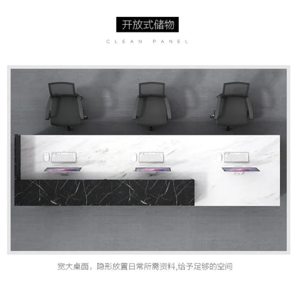 White Pulpito Reception Desks Office Standing Cashier Counter Simple Luxury Display Mostrador Negocio Beauty Salon Furniture