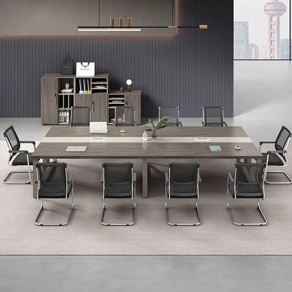 Large Modern Conference Table with Chairs