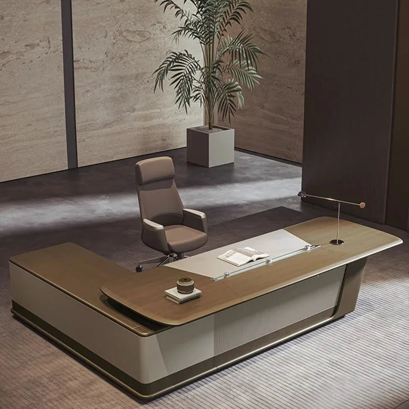 Luxury L-Shaped Corner Desk, Standing Office Desk, Console Setup, Scrivania, Gaming Furniture