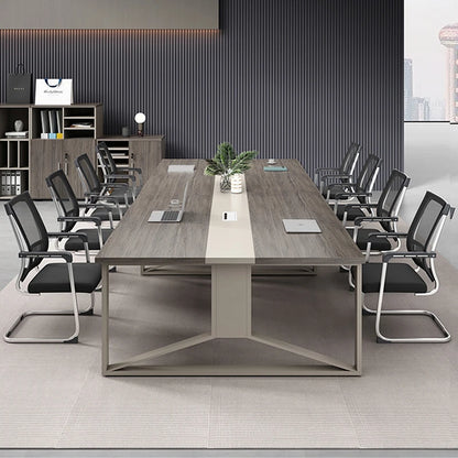 Large Modern Conference Table with Chairs