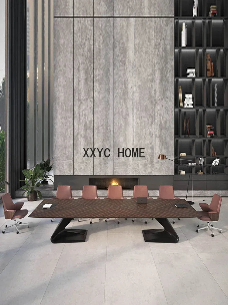Modern Long Conference Table, Simple Design for Large Training or Conference Rooms