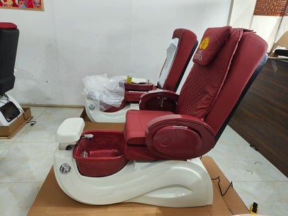 Hot sale good quality luxury electric foot massage chair gold plated acrylic pedicure massage chair for beauty salon