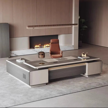 Office Desk Gaming Table Study Computer L Shape Lap Desk Executive Storage Reception Bureau Meuble Media Console Furniture
