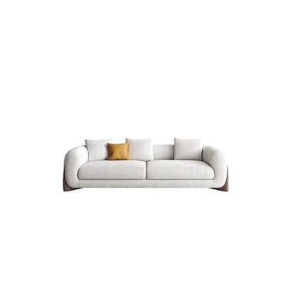 Minimalist Fabric Sofa Italian Small Living Room Modern Lounge Latex Sofa Designer Solid Wood Cream Style Lamb&