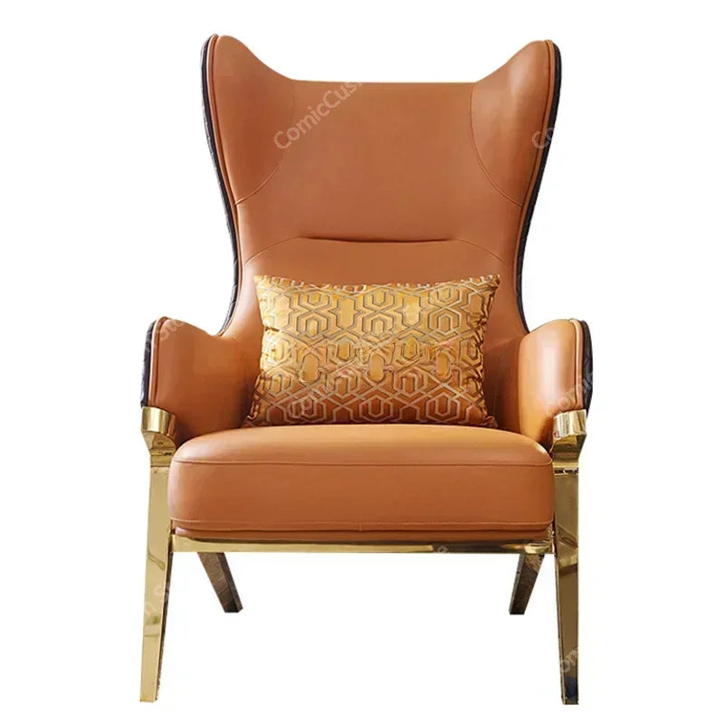 Modern Lounge Chair Luxury Living Room Comfy Meditation Recliner Leather Indoor  Accent Sillas De Oficina Nordic Furniture
