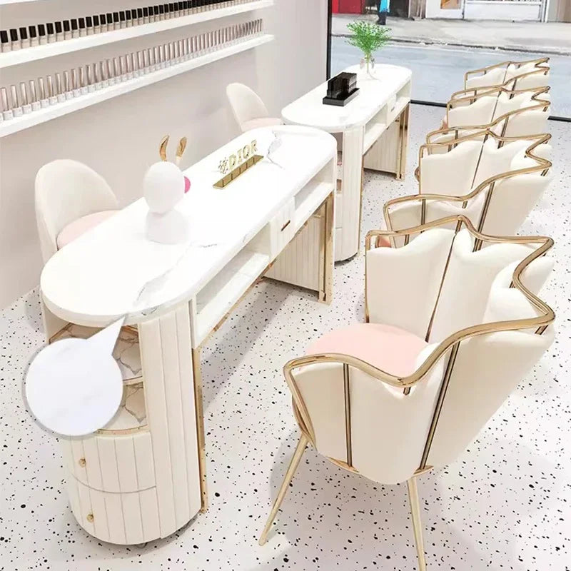 Nail Table for Nail Salon Manicure Tables Professional Hair Furniture Coffee Makeup Storage Organizer Tech Supplies Desk Beauty