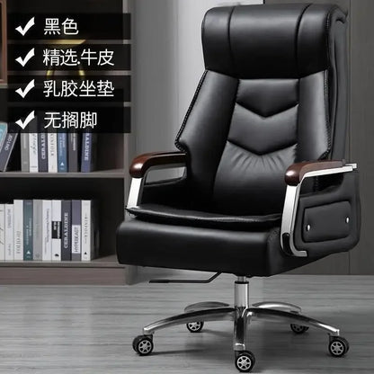 Luxury Swivel Recliner Desk Chair with Footrest.