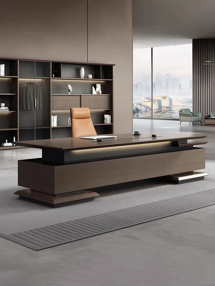 Luxury L-shaped desk for presidents and chairmen