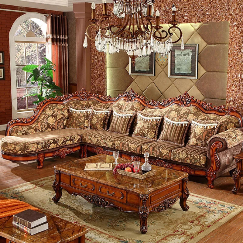 New Design Antique Sofa European Style Classic Genuine Leather Sofa Sets