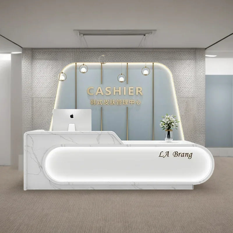 Party Reception Tables and Beauty Salon Storage—Cash Register Counters and Cosmetics Desks