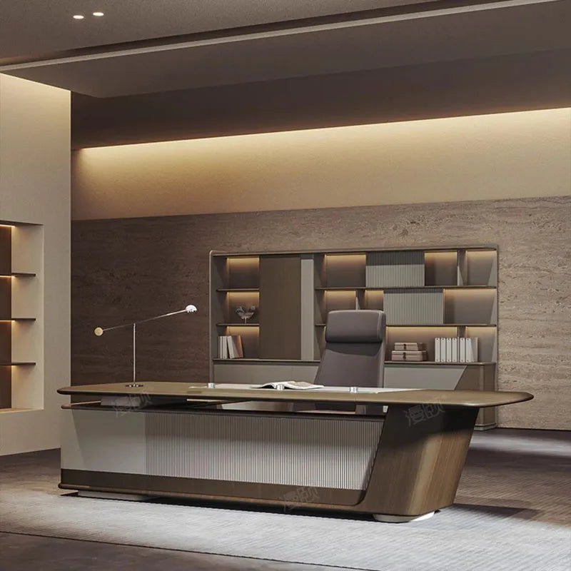 Luxury L-Shaped Corner Desk, Standing Office Desk, Console Setup, Scrivania, Gaming Furniture