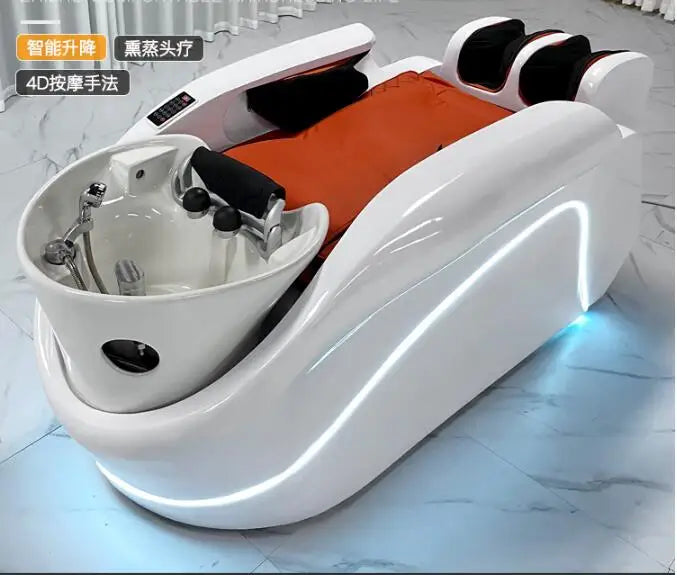 Fully automatic intelligent electric massage shampoo bed barbershop hair salon beauty hair salon head therapy fumigation electri