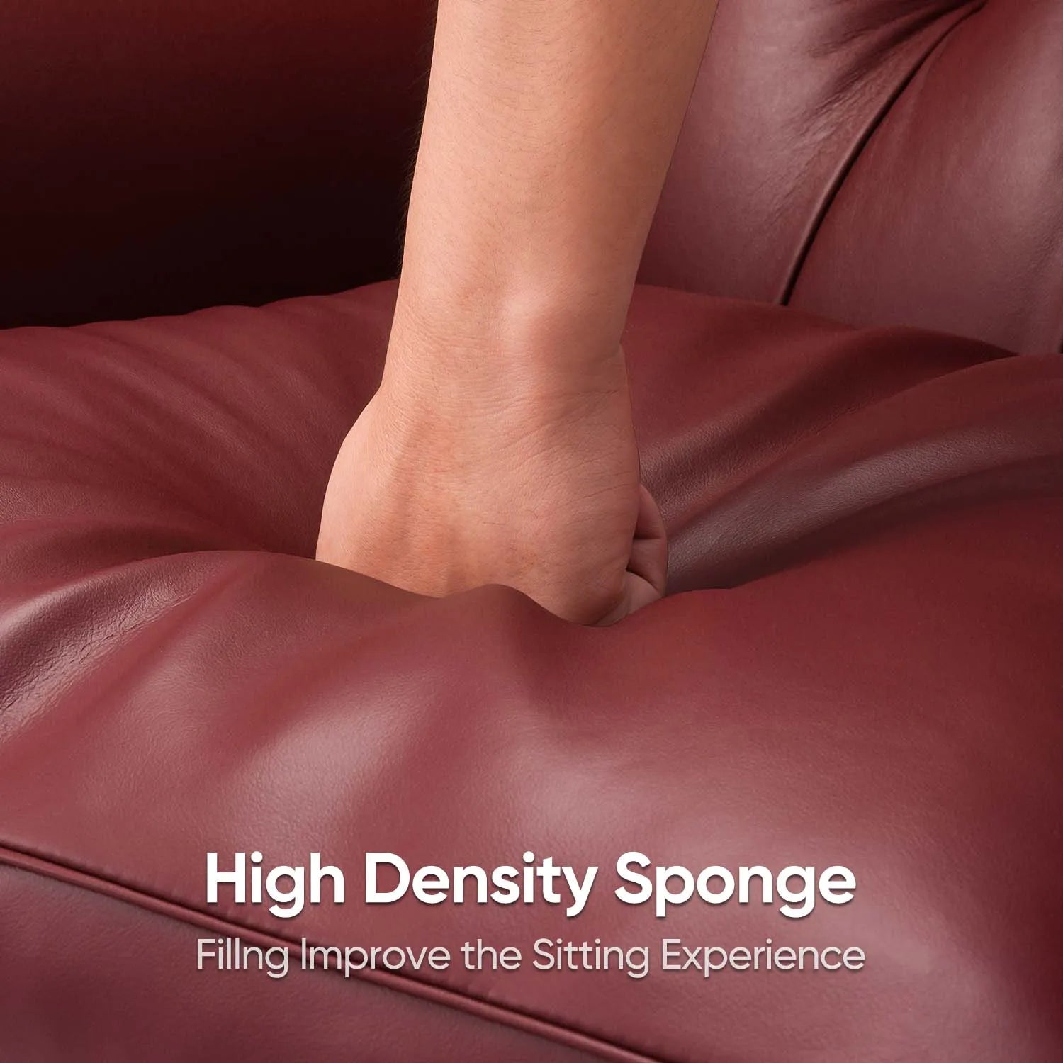 Modern Wind Red Armchair Leather Fabric for Living Room Reading Bedroom Accent Cigar Chairs Single Sofa