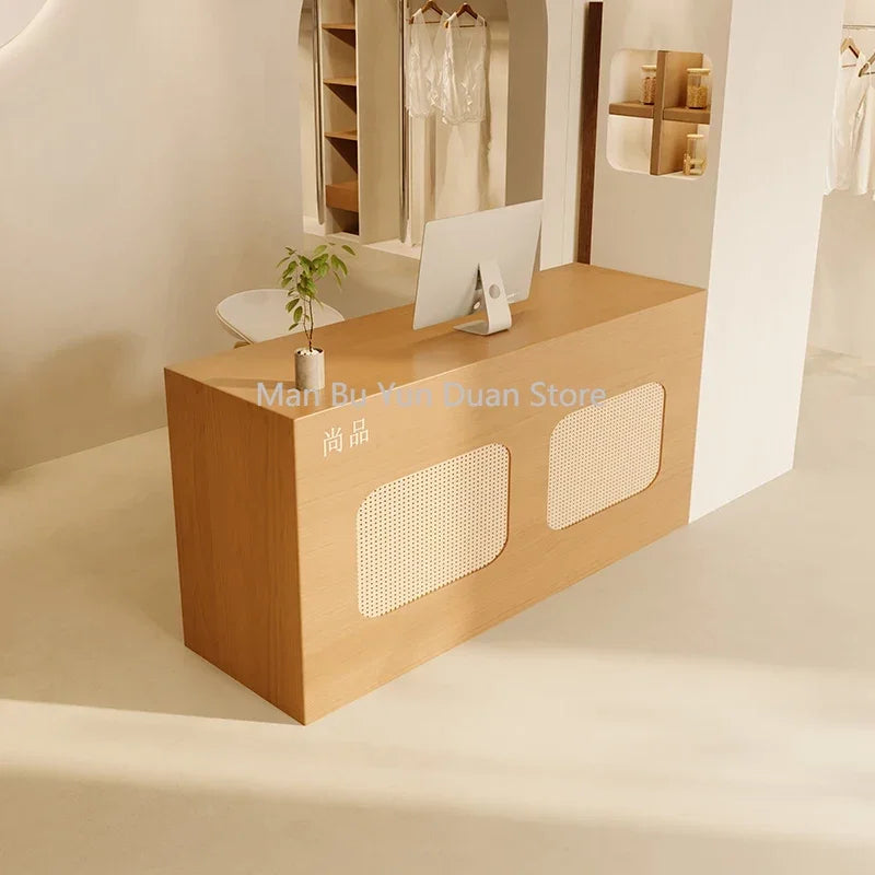 Pulpitos Wooden Churches Counter Bakery Home Bank Pink Reception Desk Restaurant Furniture Bancone Reception Spa Modern Armable