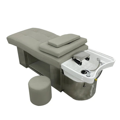 Hair Washing Bed Aesthetic Chair Shampoo Bowl Sink Wash Interior Professional Therapy Washbasin Spa Shaving Chairs Salon Styling