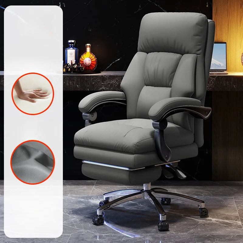 Low Price Lazy Office Chair With Footrest Comfy Gaming Computer Chair Modern High Back Executive Chaise Bureau Office Furniture