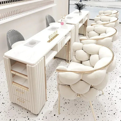Manicure Table for Nails Portable Nail Coffee Tables Arm Rest Hairdressing Salon Furniture Chair Mesa Designer De Canto Station