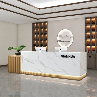 Luxury Futuristic Reception Desks for Beauty Salons, Offices, and Churches