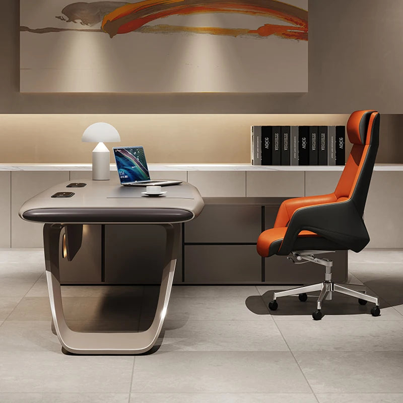 Office Desk Furniture Executive Desktop Automatic Computer Offices Minimalist Tavolo Da Lavoro Seating Reading Home Auxiliary