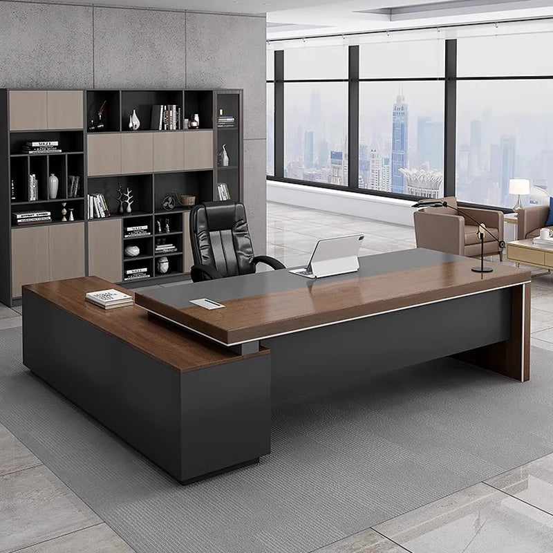 Executive office work desk. Luxury gaming and office furniture.