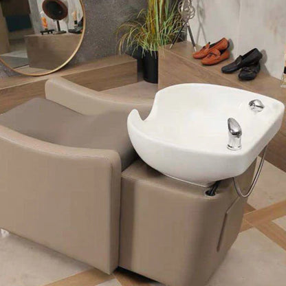 Professional Hair Salon Washbasin Barber Wash With Chair Chinese Spa Basin Chairs Beauty Hydraulic Massage Bed Japanese Styling