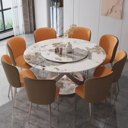 Nordic modern round marble dining Set