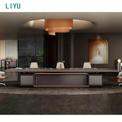 Liyu  Hot Sale Modern Stylish High-End Rectangle Conference Table Exquisite Craftsmanship Office Home School Hotel Furniture Use
